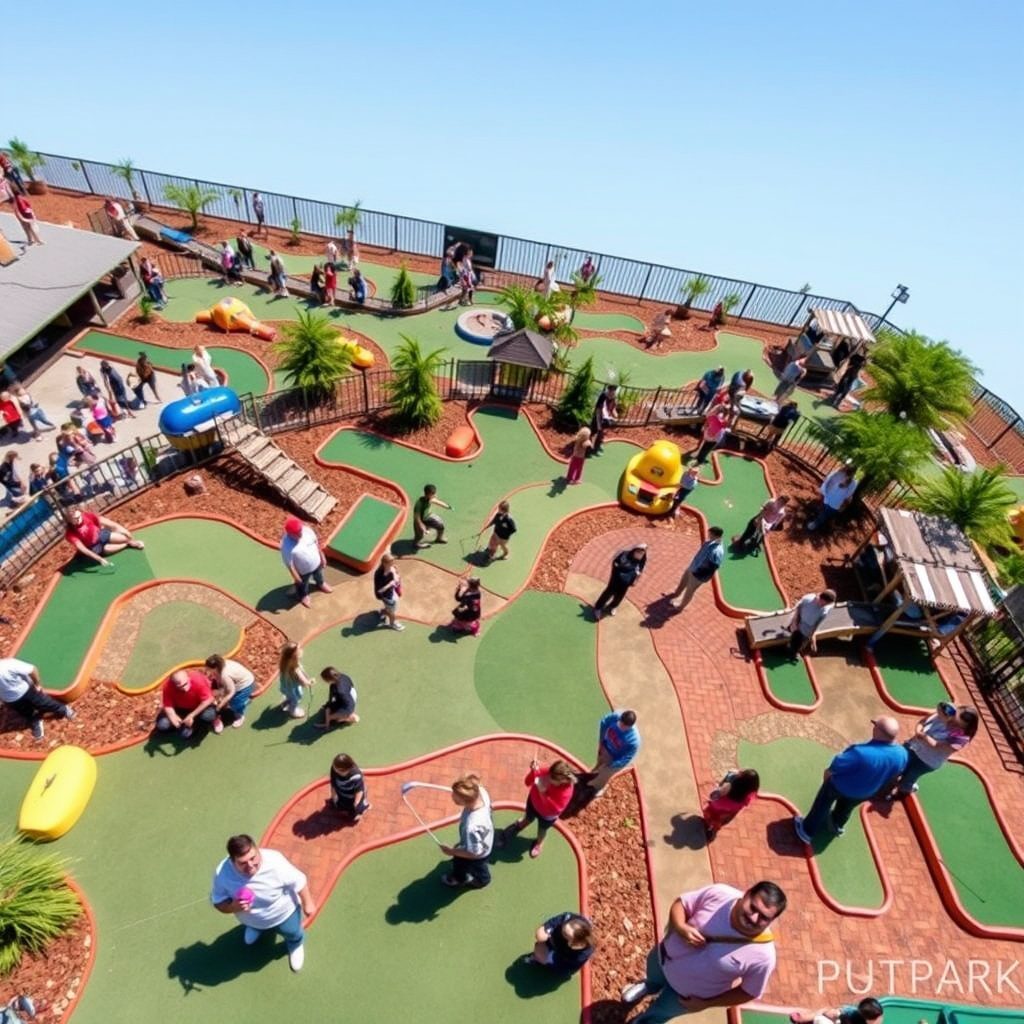 Mini golf course overview